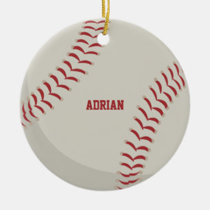 Baseball Sports Gepersonaliseerd Keramisch Ornament