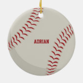 Baseball Sports Gepersonaliseerd Keramisch Ornament (Achterkant)