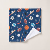 Baseball sports Pattern Bad Handdoek (Wasdoekje)