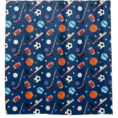 Baseball sports Pattern Douchegordijn (Voorkant)