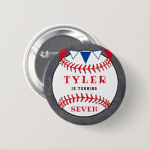 Baseball Sports schoolbord verjaardagsfeestje Ronde Button 5,7 Cm