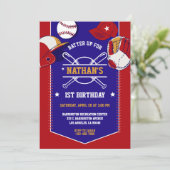 Baseball Sports Thème Anniversaire Fête Invitation (Debout devant)