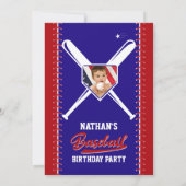 Baseball Sports Thème Anniversaire Fête Invitation (Dos)