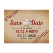 Baseball Sports Wedding Save the Date