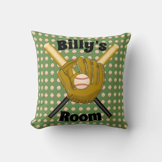 Baseball Square Pillow Kussen (Voorkant)