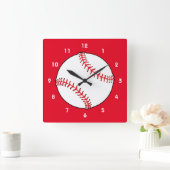 Baseball Square Wall klok (Huis)
