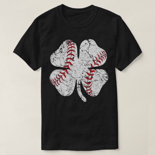 Baseball St Patricks Day Boys Man Catcher Pitcher T-shirt (Design voorkant)