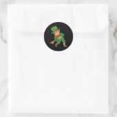 Baseball St Patricks Day Leprechaun Hitter Batter Ronde Sticker (Tas)