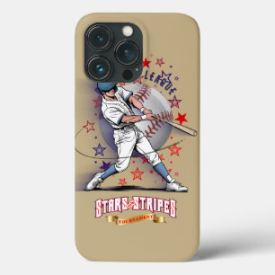 Baseball Stars & Stripes iPhone 13 Pro Hoesje