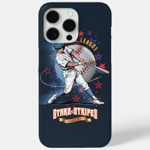 Baseball Stars & Stripes (Donkere modus) iPhone 15 Pro Max Hoesje
