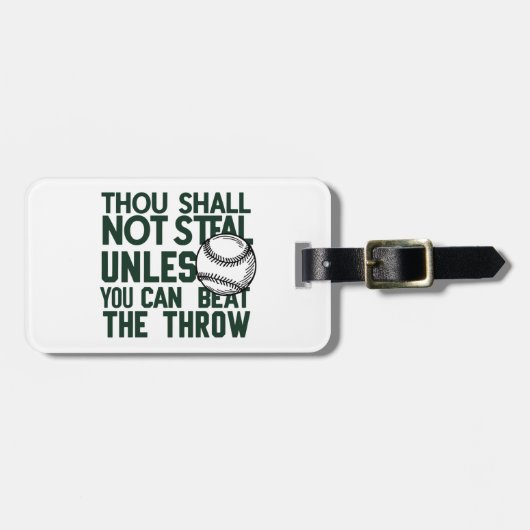 Baseball Stealing Humor Shirt Bagagelabel (Voorkant horizontaal)