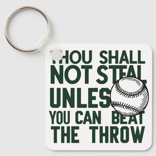 Baseball Stealing Humor Shirt Sleutelhanger (Voorkant)