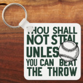 Baseball Stealing Humor Shirt Sleutelhanger (Voorkant)