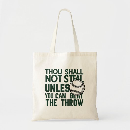 Baseball Stealing Humor Shirt Tote Bag (Voorkant)
