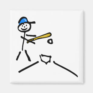 Baseball Stick Figuur Magneet