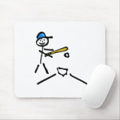 Baseball Stick Figuur Muismat (Met muis)