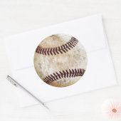 Baseball-stickers voor handgeschreven Ronde Sticker (Envelop)