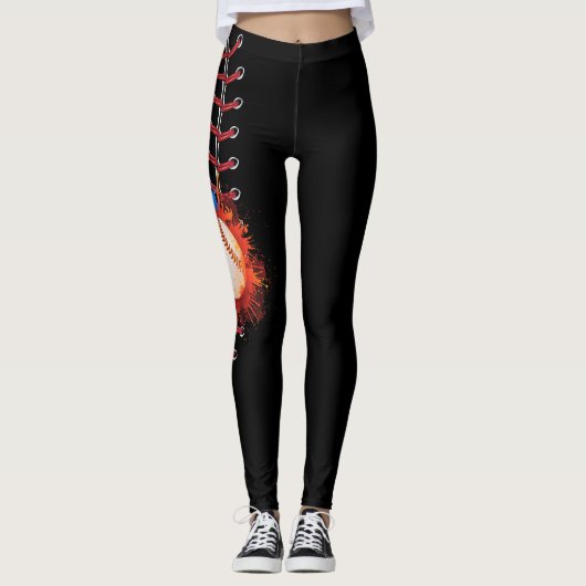 Baseball Stitches 2018 Leggings (Voorkant)