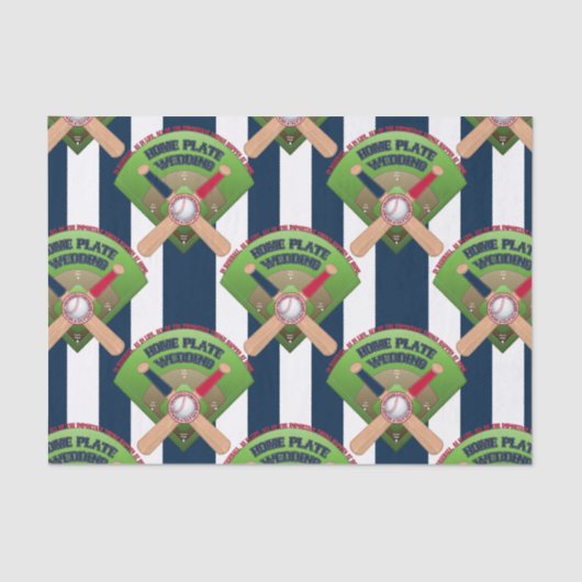 Baseball Stitches Home Bord Wedding 3-WARE WRAP Tissuepapier (Voorkant)
