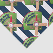 Baseball Stitches Home Bord Wedding 3-WARE WRAP Tissuepapier (Detail)