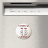 Baseball Stitches Speler Nummer 46 en aangepaste n Magneet (Insitu (Vaatwasser))