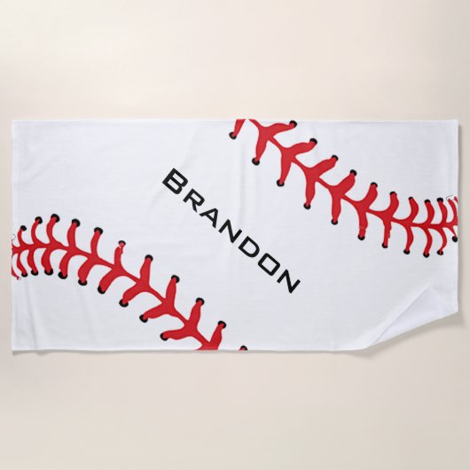 Baseball Stitching Design Beach Towel Strandlaken (Voorkant)
