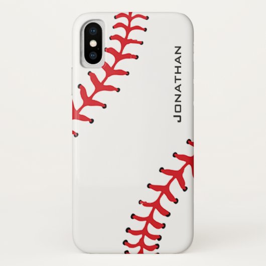 Baseball Stitching Design iPhone X Coque (Dos)