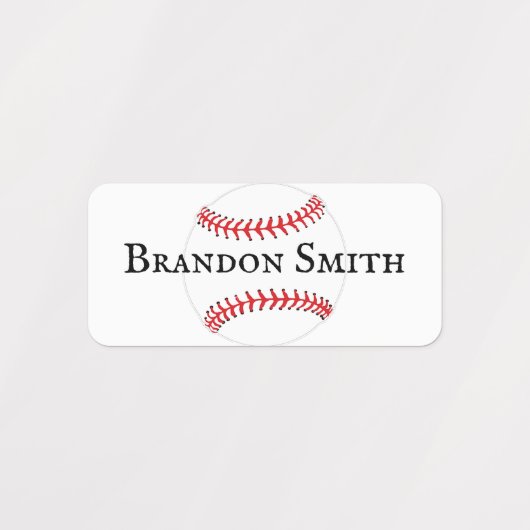 Baseball Stitching Design Name Labels (Design 1)