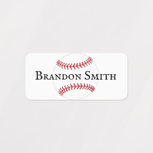 Baseball Stitching Design Name Labels (Design 2)