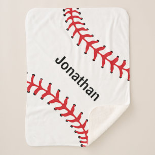 Baseball Stitching Design Sherpa Blanket Deken