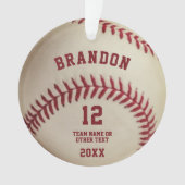  Baseball Stitching Foto gepersonaliseerd Ornament (voorkant)