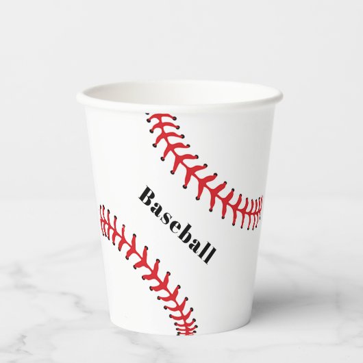 Baseball Stitting Design Cup Papieren Bekers (Voorkant)
