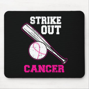 Baseball Strike Out Cool Borstkanker Bewustzijn G Muismat