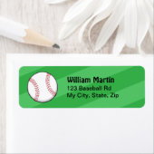 Baseball sur les étiquettes d'adresse de retour de (En situation)