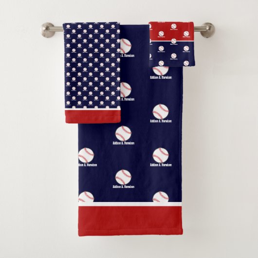 Baseball sur Navy Blue Name Sports Room Boys (En situation)