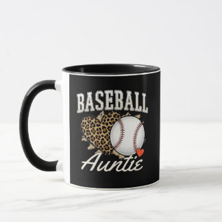 Baseball Tante Luipaardprint Hart Sportmok Mok