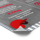 Baseball Teacher Personeel Waardering sjabloon Poster (Hoek)