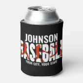 Baseball Team ADD NAAM Kampioen Speler Blikjeskoeler (Blikje Voorkant)