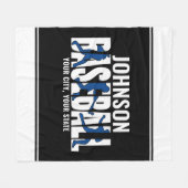 Baseball Team ADD NAAM Kampioen Speler Fleece Deken (Voorkant (Horizontaal))