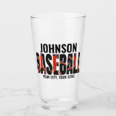 Baseball Team ADD NAAM Kampioen Speler Glas (Voorkant)