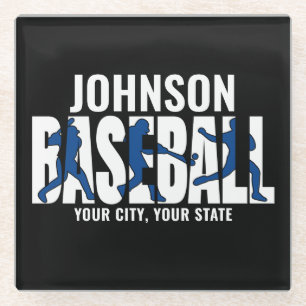 Baseball Team ADD NAAM Kampioen Speler Glazen Onderzetter