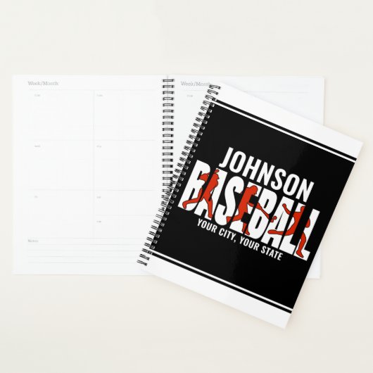 Baseball Team ADD NAAM Kampioen Speler Planner (Display)