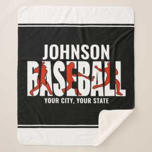 Baseball Team ADD NAAM Kampioen Speler Sherpa Deken