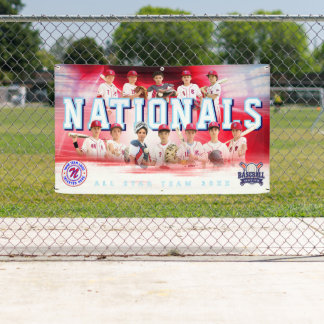Baseball Team Banner - gepersonaliseerd en bewerkb