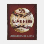   Baseball Team Blanket Fleece Deken (Voorkant)