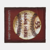   Baseball Team Blanket Fleece Deken (Voorkant (Horizontaal))
