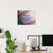 Baseball Team Coach Gift Poster (Thuiskantoor)