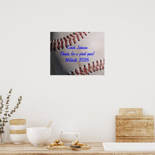 Baseball Team Coach Gift Poster (Keuken)