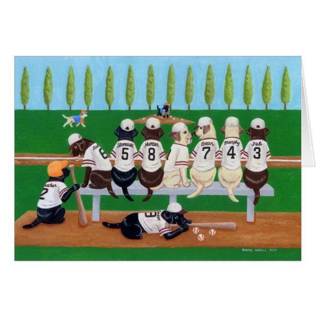 Baseball Team Labradors (Voorkant Horizontaal)