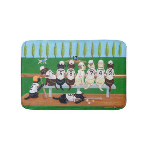Baseball Team Labradors Badmat